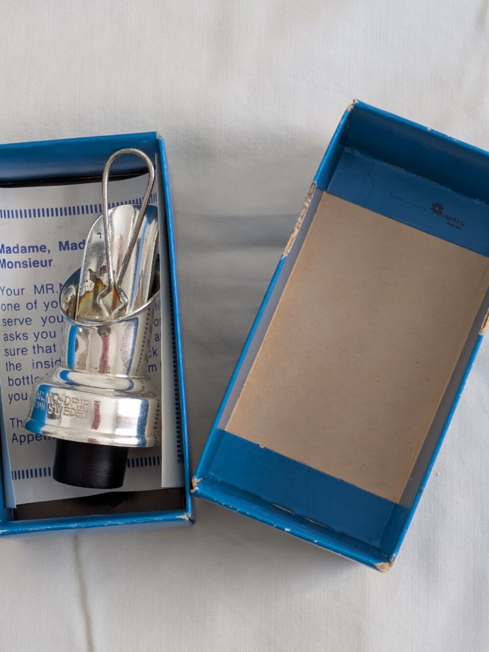 Vintage Wine Pourer Stopper Made in Sweden